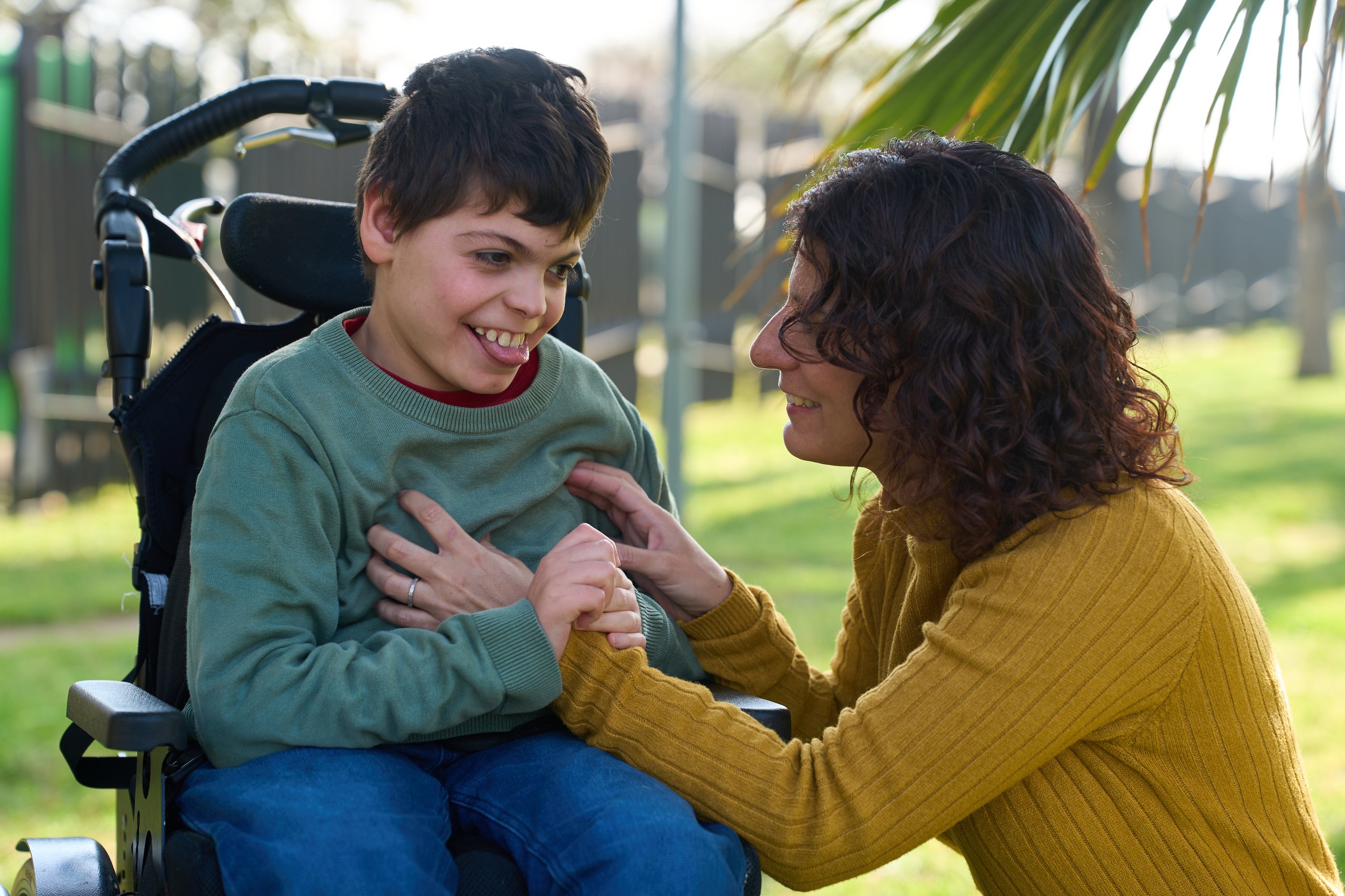 Ouder en kind met downsyndroom